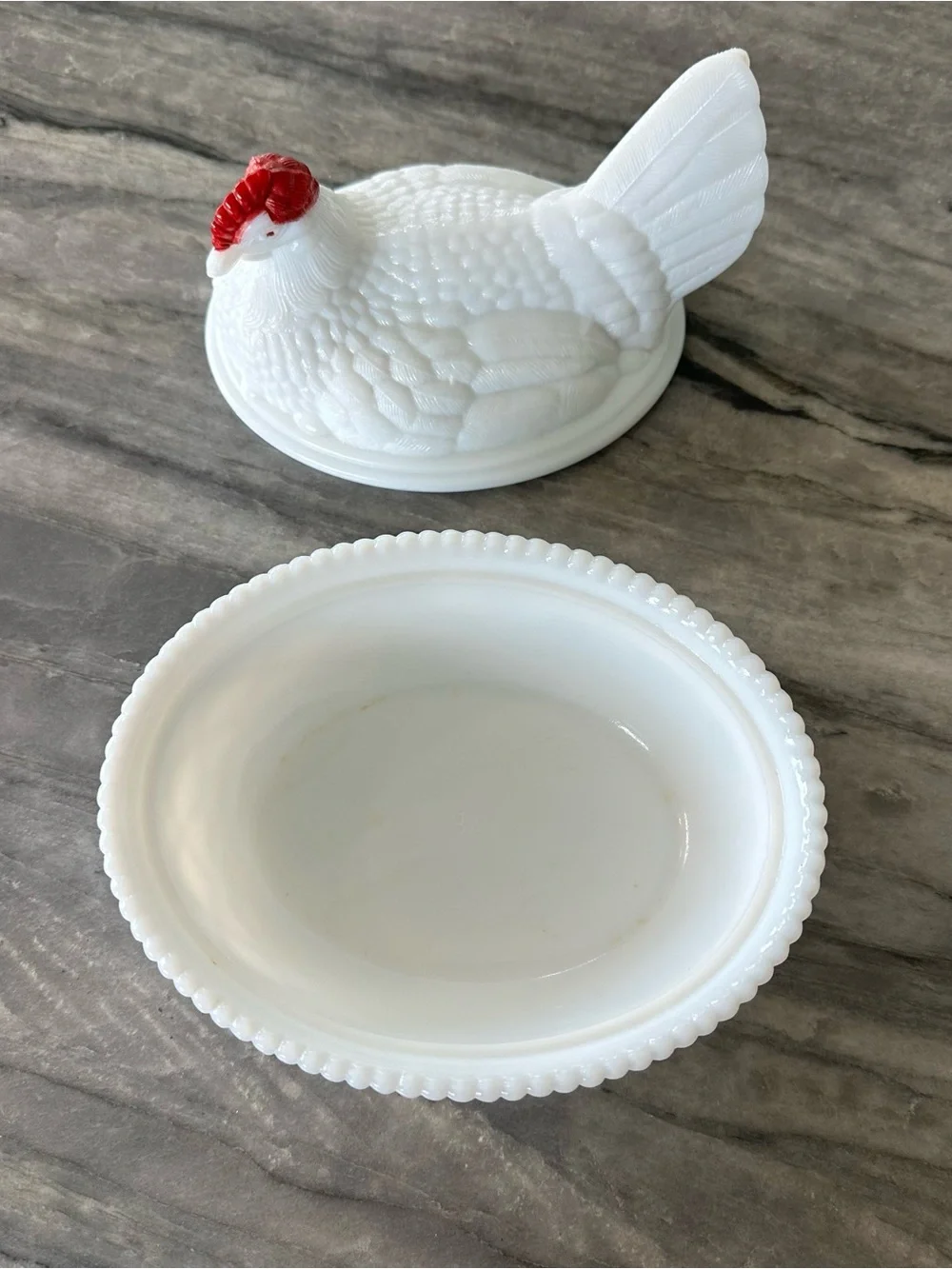 Vintage Westmoreland white milk glass 